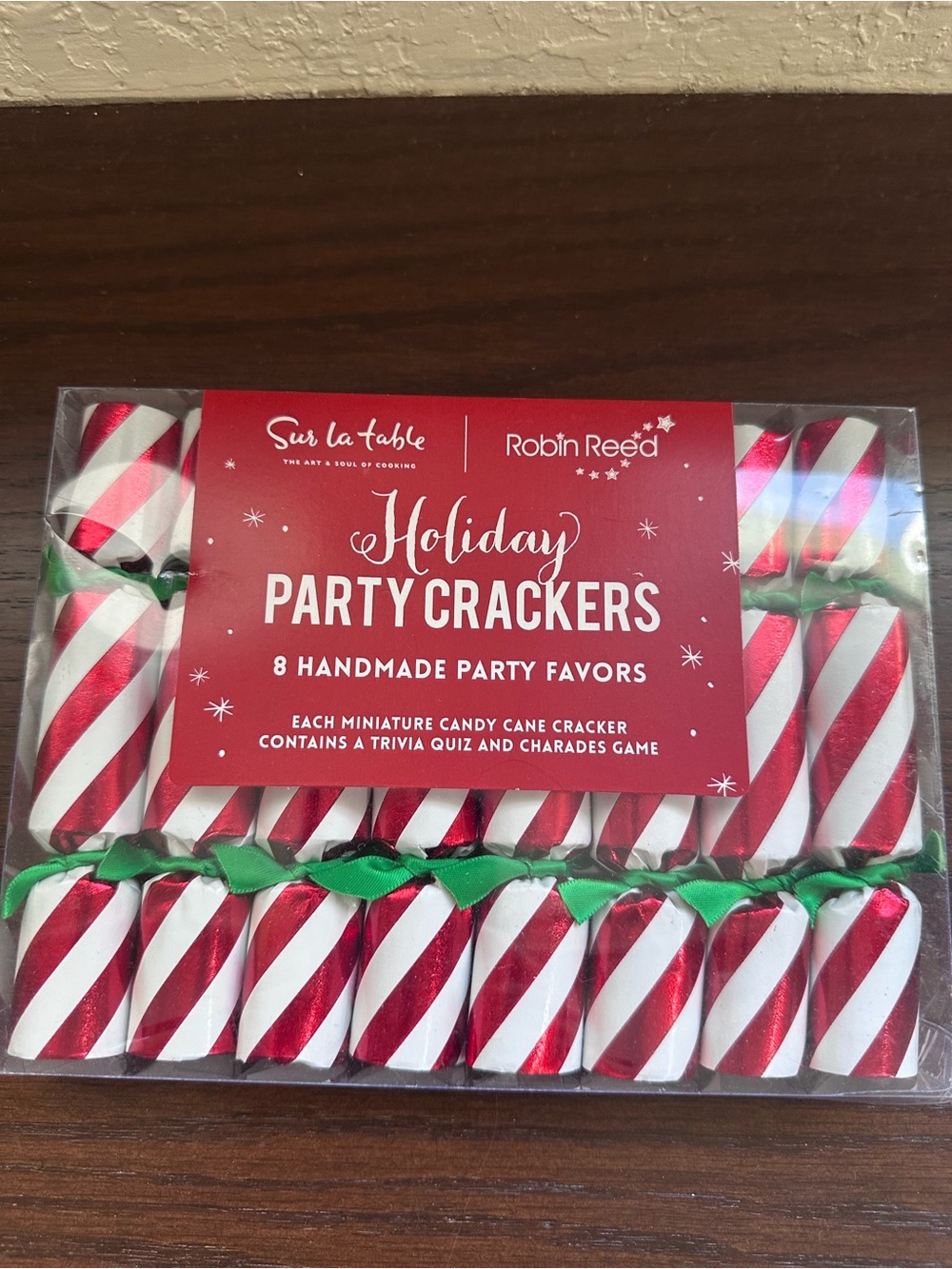 Sur La Table Holiday Party Crackers - Red, White, Green